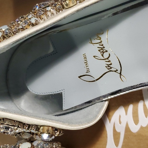 Sz 37 NIB $2950 Louboutin crystal encrusted flats - Picture 9 of 13